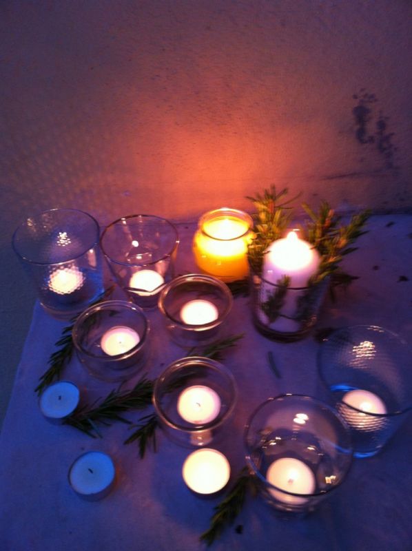 Cristal y velas