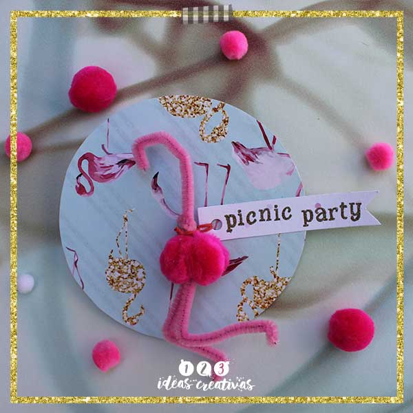 invitación fiesta flamingo rosa